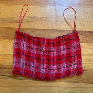 Cotton Candy LA Plaid Tube top